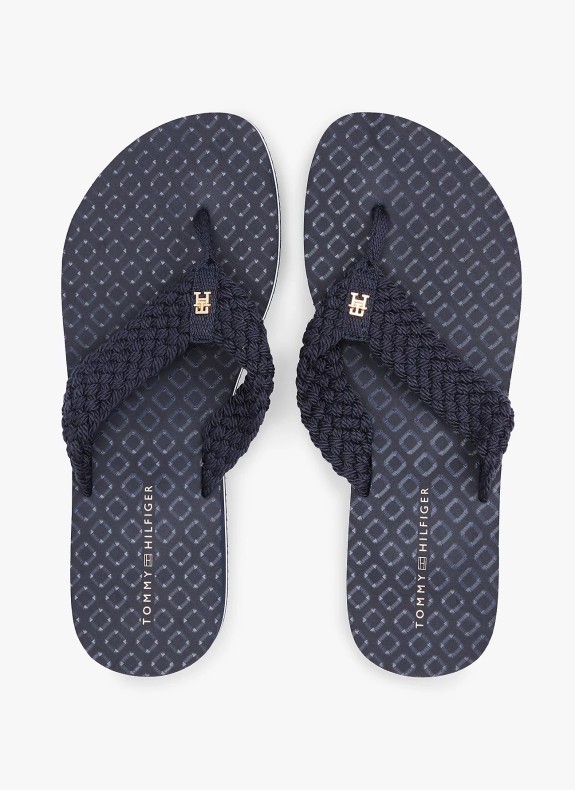Sandale de plage mi-hauteur en crochet TH Tommy Hilfiger marine