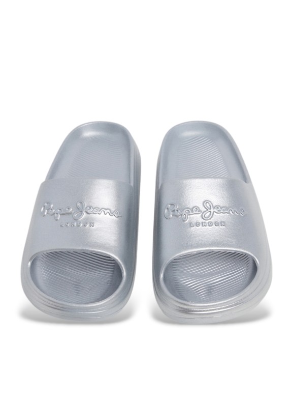 Tongs Pepe Jeans Beach Slidement argent