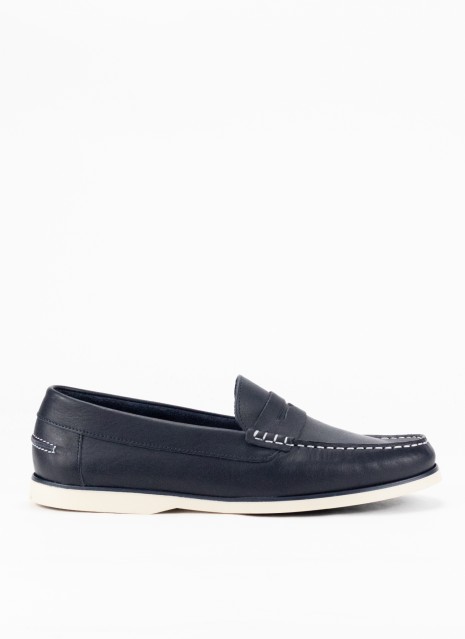 Nautique en Cuir pour Homme en Couleur Marine