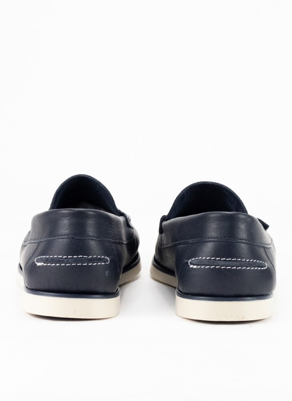 Naútico de Piel para Homem em Cor Marinho