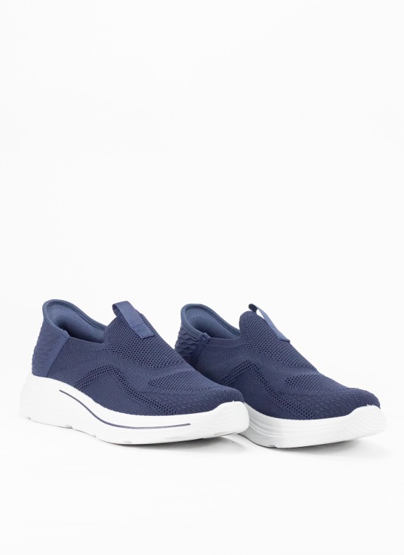 Baskets de sport slip-on pour homme en bleu marine.