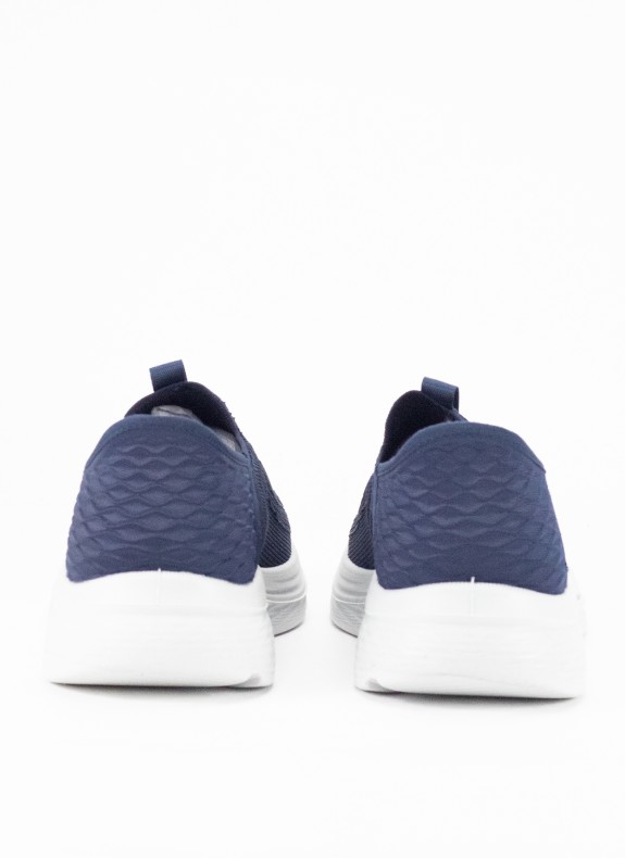 Baskets de sport slip-on pour homme en bleu marine.