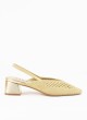 Escarpin Mule à Talon pour Femme en Couleur Or