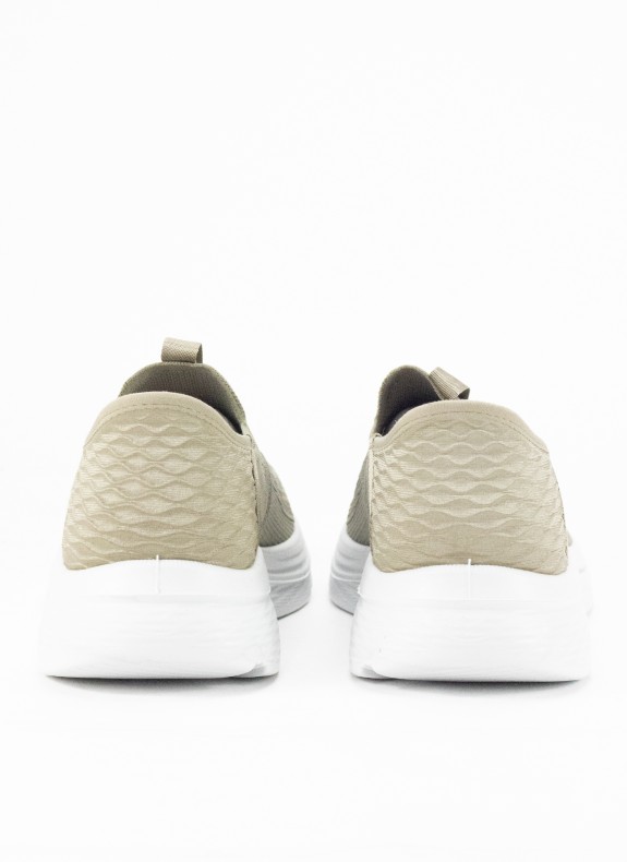 Baskets de sport slip-on pour homme en couleur kaki