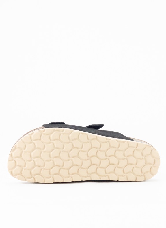 Sandale en Cuir pour Femme de Couleur Noire