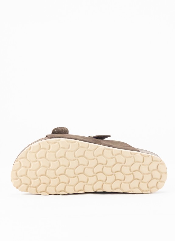 Sandale en Cuir pour Femme en Couleur Marron