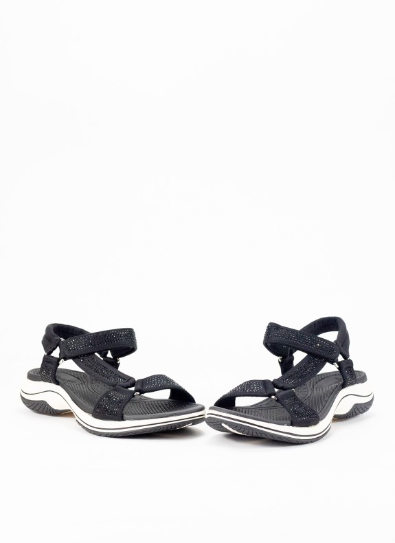 Sport Sandalia per le donne in colore nero