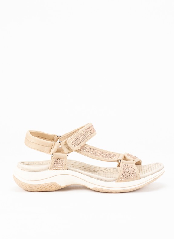 Sandale de Sport pour Femme en Couleur Beige