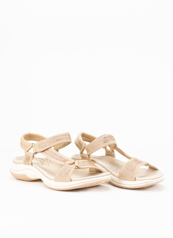 Sandale de Sport pour Femme en Couleur Beige