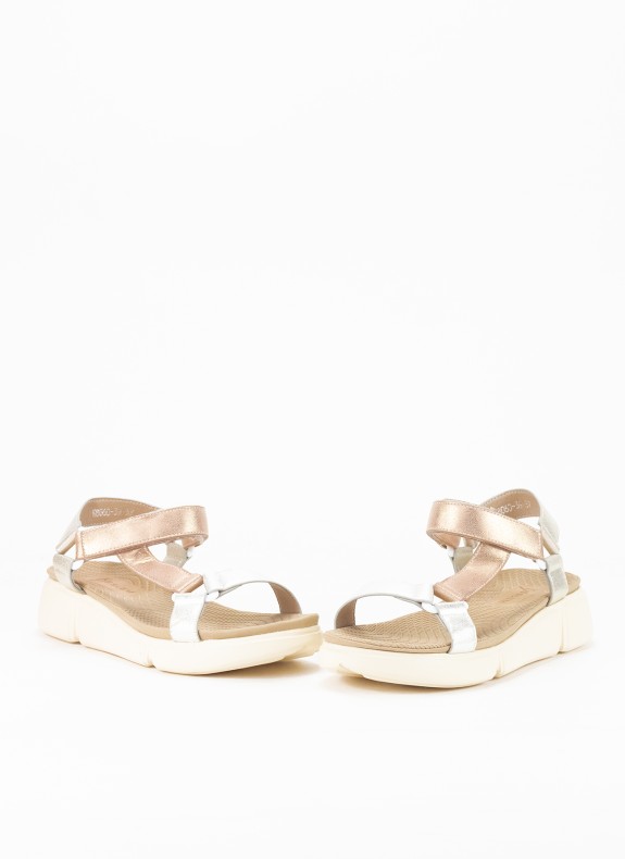 Sandal mit Keil für Damen in Platinum Farbe