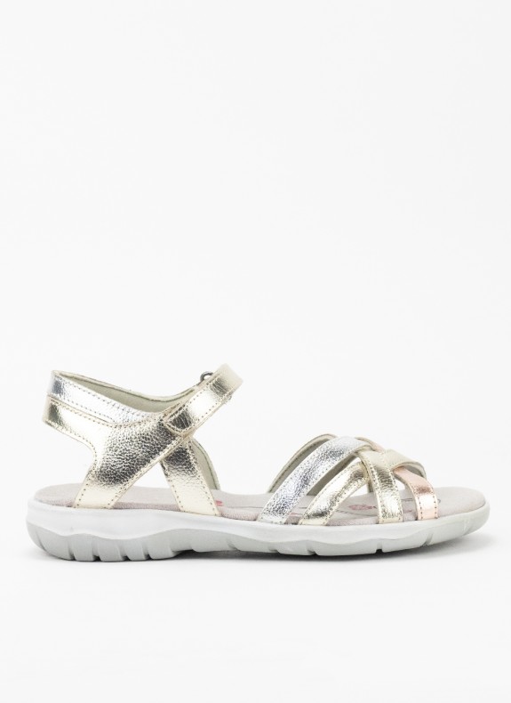 Sandale de Sport en Cuir pour Femme en Couleur Or
