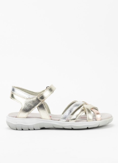 Sandale de Sport en Cuir pour Femme en Couleur Or