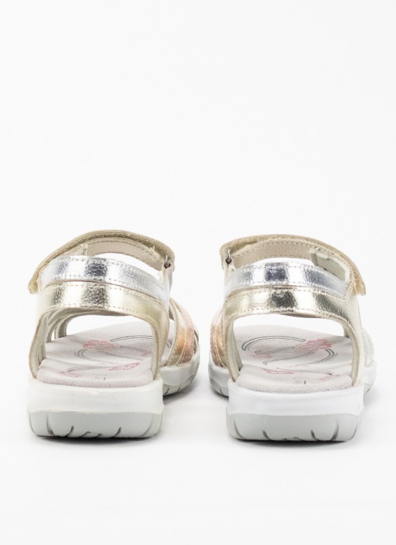 Sandale de Sport en Cuir pour Femme en Couleur Or
