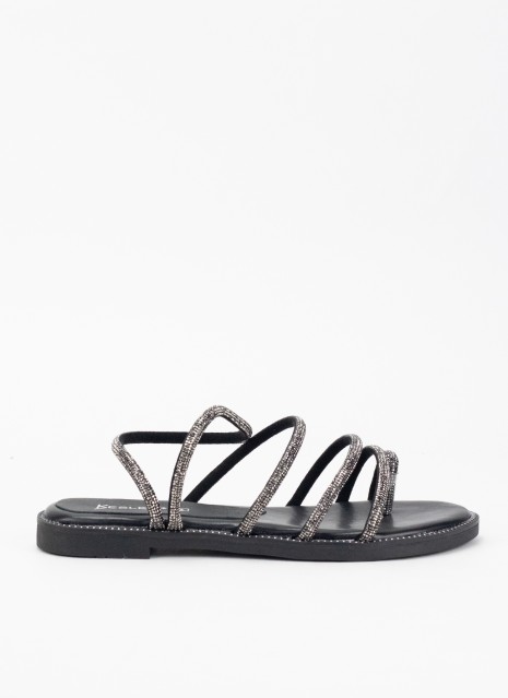 Sandalia Plana für Damen in Schwarz Farbe