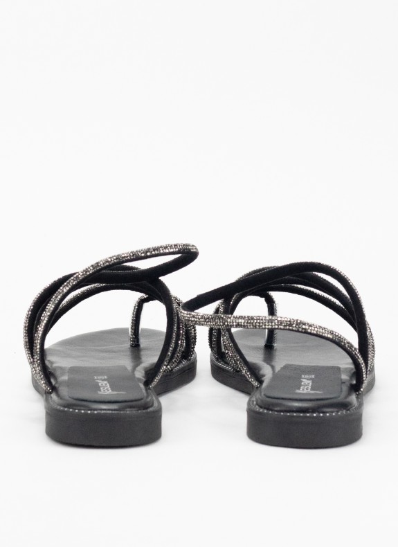 Sandalia Plana para Mulher em Cor Preto