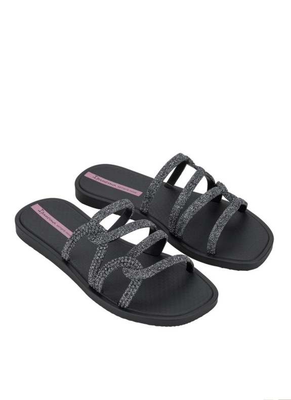 Chancla Ipanema Solar Glow Sand AD preto