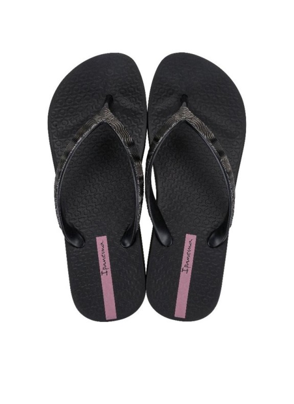 Chancla Ipanema Mesh X Plat Fem preto