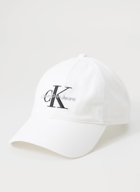 Gorra Calvin Klein Monologo Embroidery Baseball Cap Branco