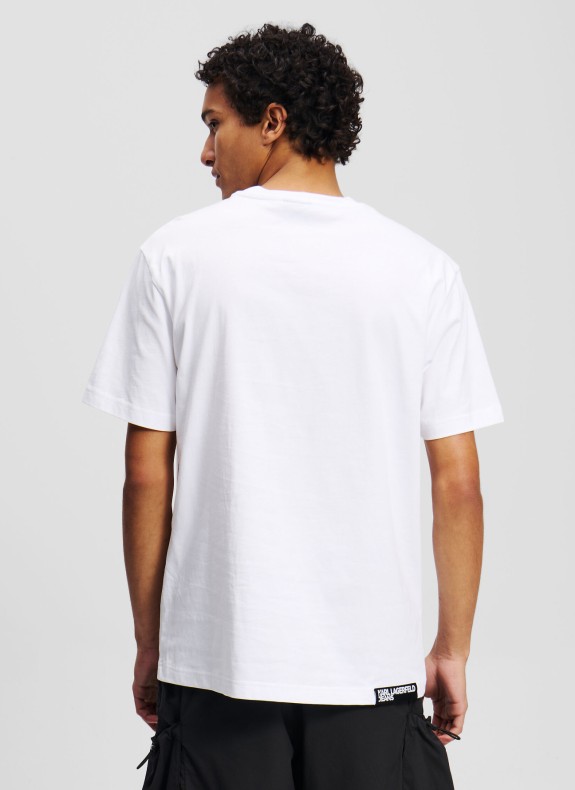 T-Shirt Karl Lagerfeld KLJ Regel SS Essentielle tee weiß