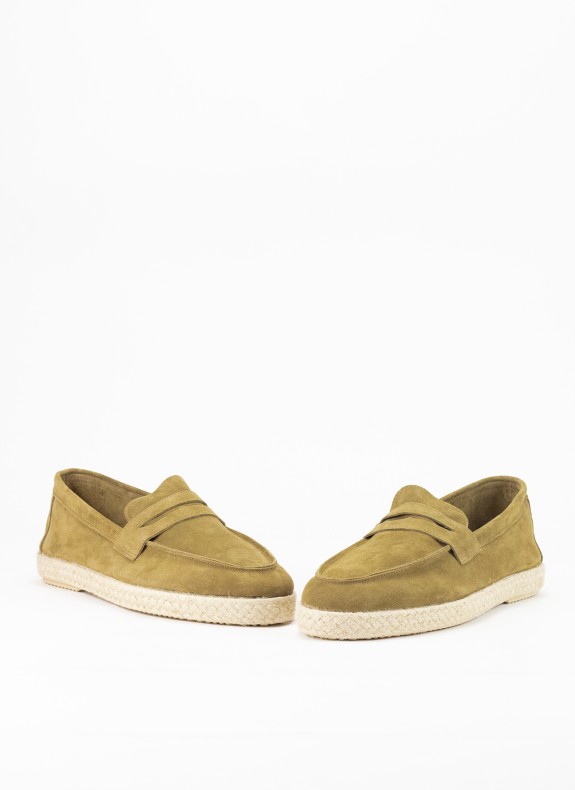 Männer Schuh in Farbe Kaki