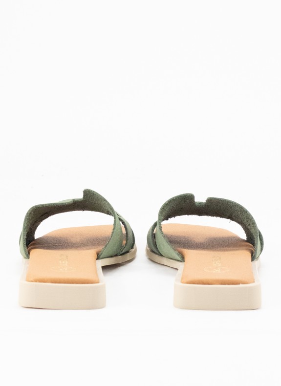 Sandalia Skin Plate für Damen Farbe Kaki