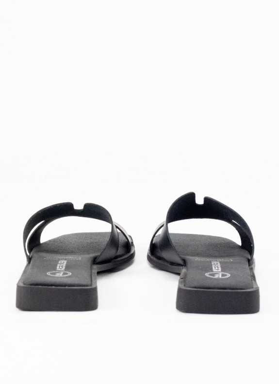 Sandalia Skin Plana per le donne in colore nero