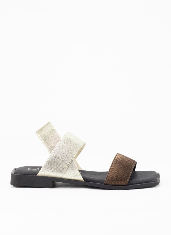 Sandale pour Femme en Couleur Or