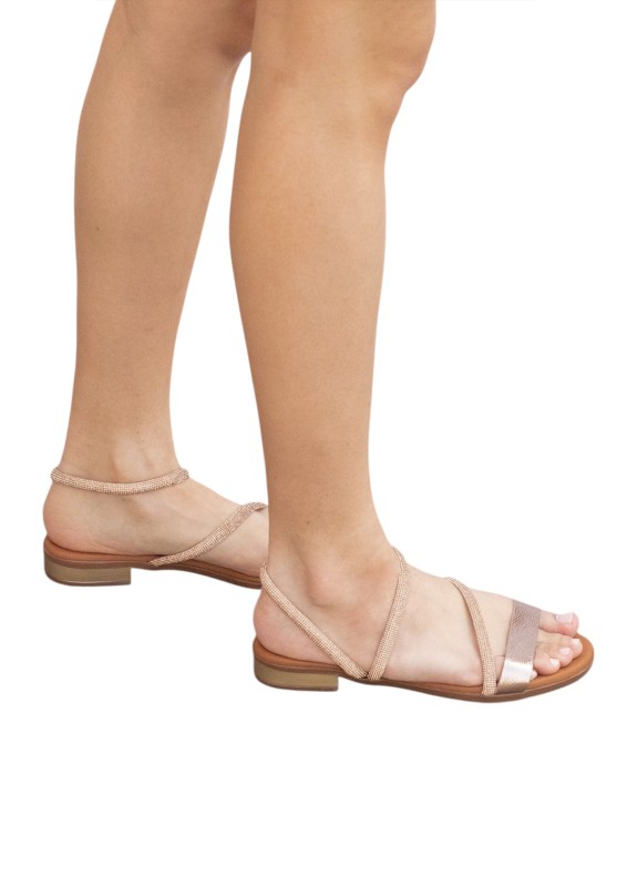 Sandali donna in colore oro