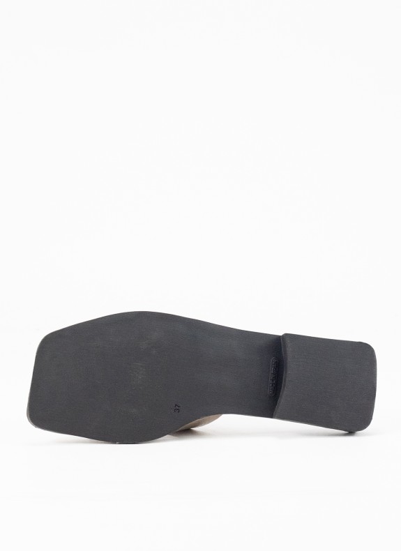 Sandalia Skin Plana per le donne in colore platino