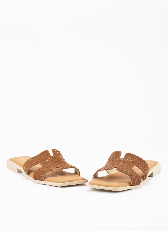 Sandalia Skin Plana per le donne in colore Taupe