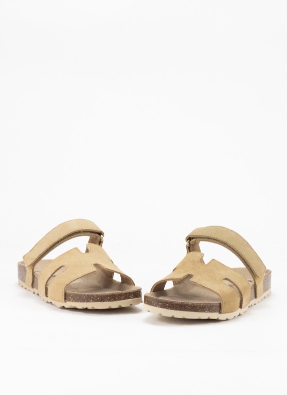 Sandale en Cuir pour Femme en Couleur Cuir Suédé