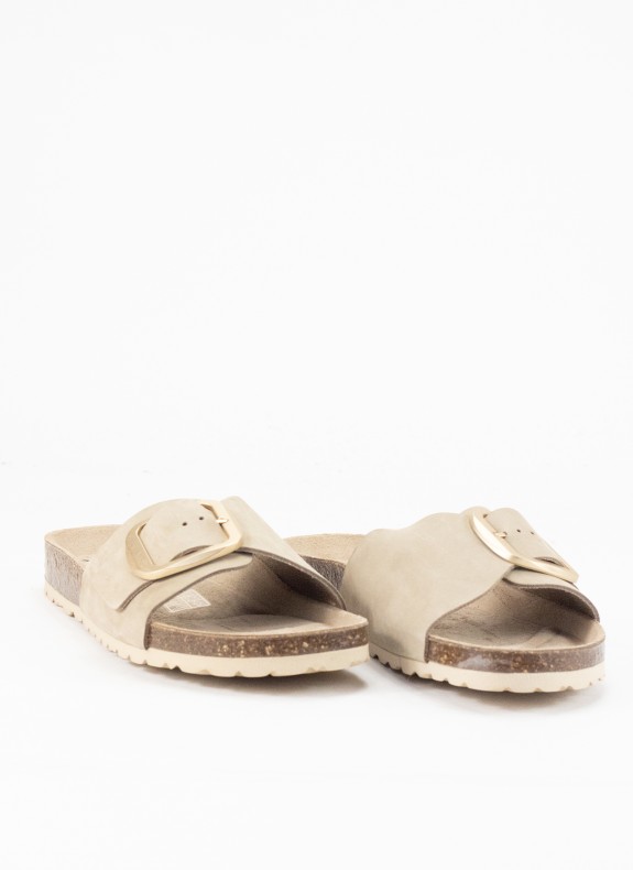 Sandalia Skin Plana für Damen in Taupe Farbe