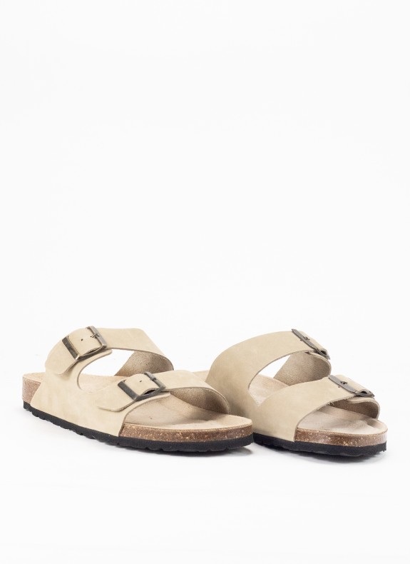 Sandale en Cuir pour Femme de Couleur Taupe