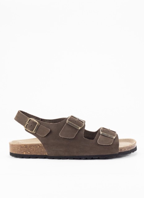 Sandale en Cuir pour Homme en Couleur Marron