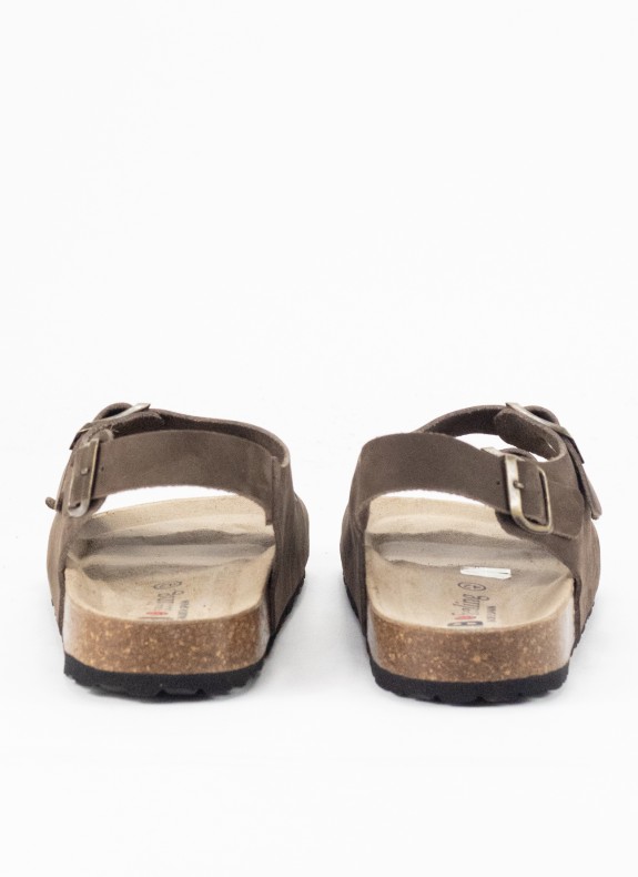 Sandalia de Piel para Hombre en Color Marrón