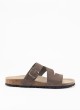 Sandale en Cuir pour Homme en Couleur Marron