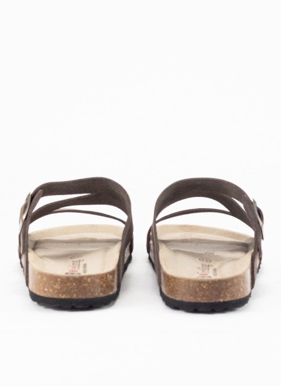 Sandalia de Piel para Hombre en Color Marrón