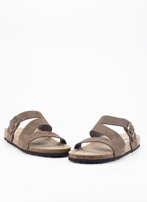 Sandale en Cuir pour Homme en Couleur Marron