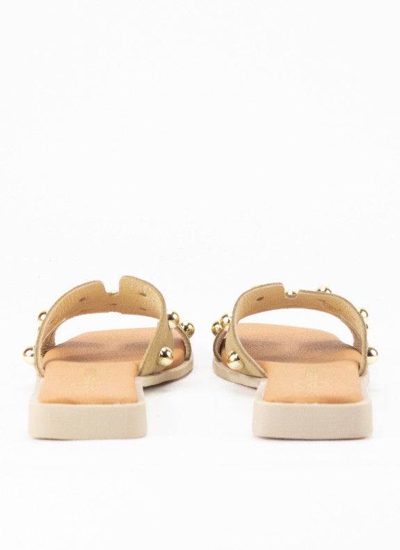 Sandalia Skin Plana für Damen in Taupe Farbe