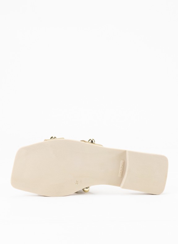 Sandalia Skin Plana für Damen in Taupe Farbe