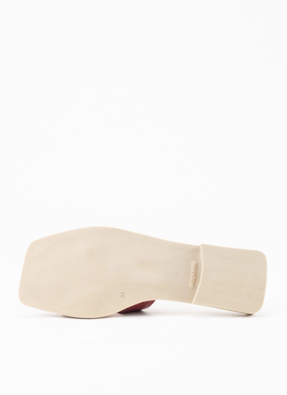 Sandale pour Femme en Couleur Rouge Serpent