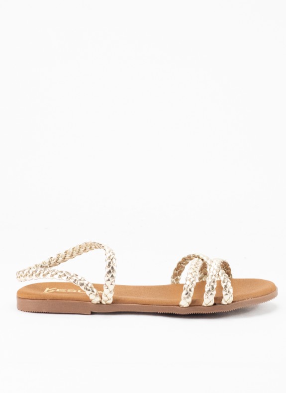 Sandale pour Femme en Couleur Or