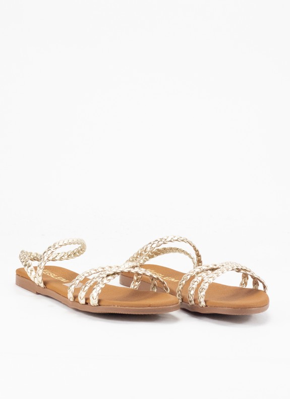Sandali per le donne in colore oro