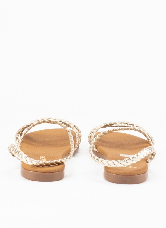 Sandale pour Femme en Couleur Or