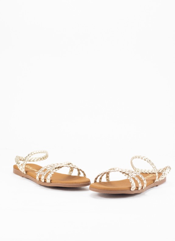 Sandale pour Femme en Couleur Or