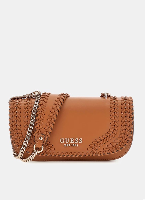 Bandolera Guess Tatum Convertible Xbody Flap cuero