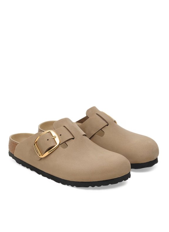 Zueco Birkenstock Boston Big Buckle Leoi marrón