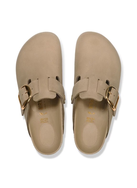 Zueco Birkenstock Boston Big Buckle Leoi marrón