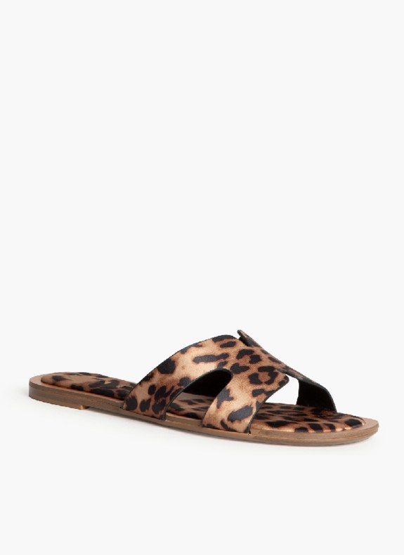 Sandalia Plana per le donne in colore Leopard