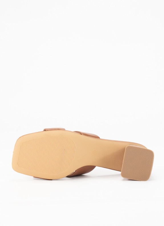 Sandale à Talon pour Femme en Couleur Marron